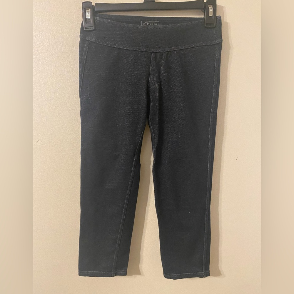 Athleta Gray Metro Slouch Pants Capri Ankle‎ Fit Size XXS 20" Inseam